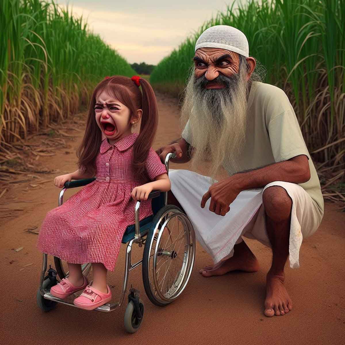 Uttar Pradesh: Sameer rapes a 4-year-old disabled Hindu girl after abducting her from a temple, was out on bail after raping a 5-year-old